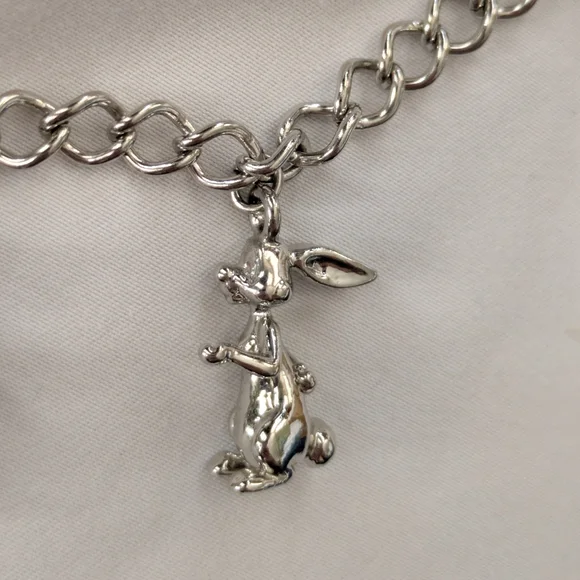 DISNEY Winnie The Pooh & Friends Silver Tone Charm Bracelet 7.25" - Picture 14 of 15